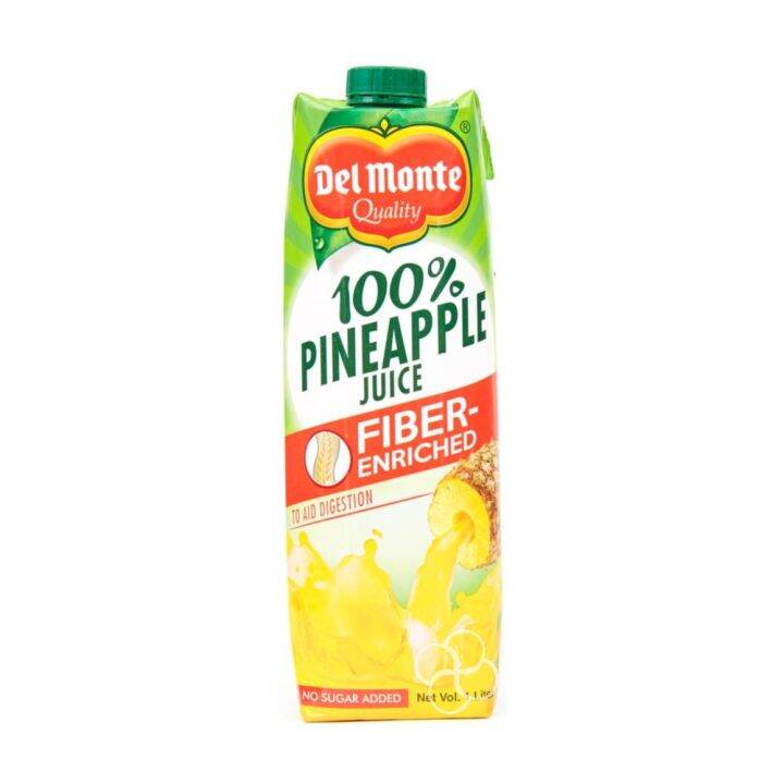 Del Monte FiberEnriched Pineapple Juice 1L Lazada PH