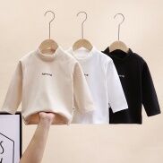 Áo giữ nhiệt cổ 3 phân cho bé chất cotton bopzip in hình chữ