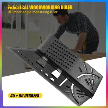 45/90 Degree Gauge Right Angle Ruler Measuring Woodworking