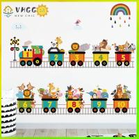 VHGG DIY Wall Stickers Vinyl Peel and Stick Living Room Train Number Kids Kids Baby Nursery Playroom