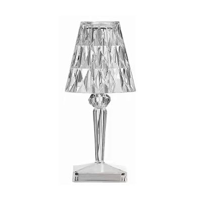 Diamond Table Lamp Crystal LED Bar Table Lamp Rechargeable Touch Sensor Dimming Bedside Lamps for Bedroom Decor