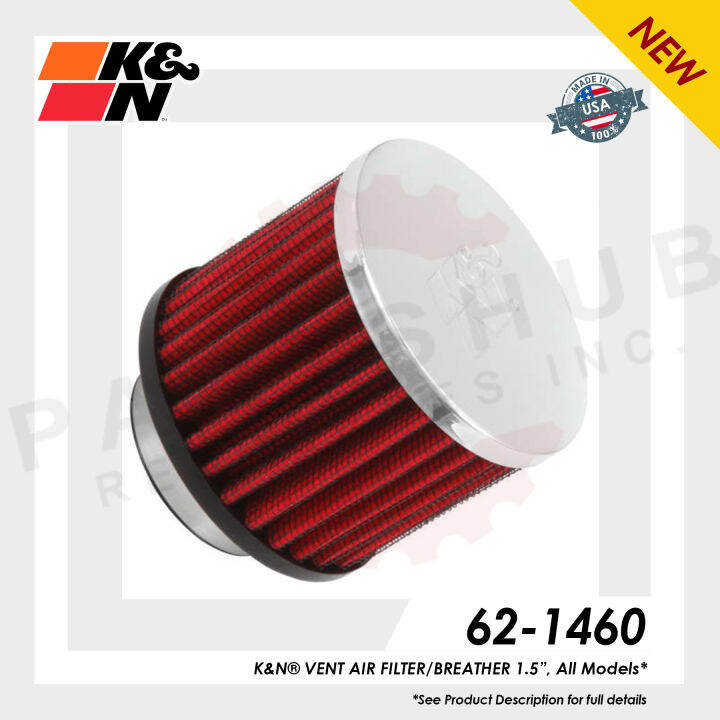 K&N VENT AIR FILTER 621460 BREATHER 1.5”, All Models* Lazada PH