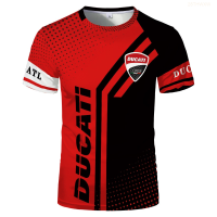 T-shirt 2023 New Casual Short Sleeve Round Neck, Printed with Ducati Logo, Super Large, Fast Drying, High Quality, Summer Mens Wear Fashion Versatile Style