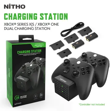 Fosmon Dual 2 MAX Charger with 2X 2200mAh Rechargeable Battery Pack  Compatible with Xbox Series X/S(2020), Xbox One/One X/One S Elite  Controllers