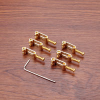 6Pcs Roller Tremolo Bridge Saddles System Replacement Guitar Saddle Bridge with Wrench for Strat Tele Guitar Stringed