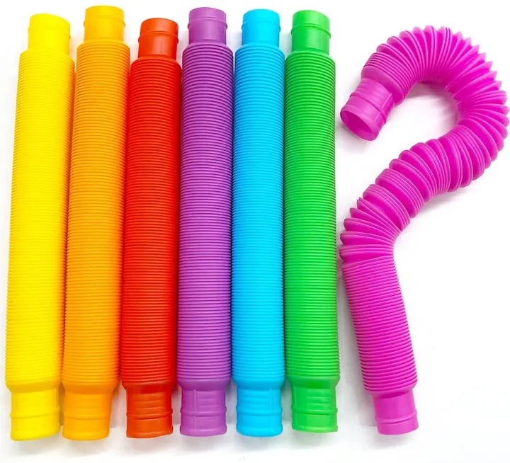 7 Pack Pop Tubes Sensory Toys,Fine Motor Skills Toddler Fidget Toys ...