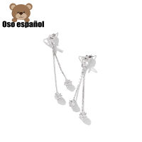 TS-ED017 Fine 925 Sterling Silver Fine Jewelry Spain Version Bear Jewelry Womens Earrings Wholesale Price Free Shipping