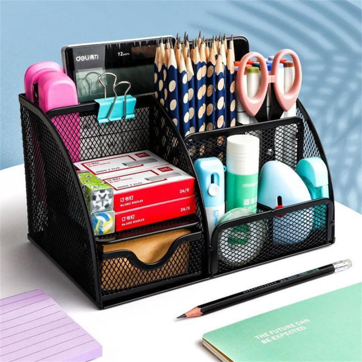 clips-box-for-office-use-school-stationery-storage-rack-metal-mesh-storage-holder-office-desk-organizer-square-container-organizer