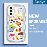 Dienya เคส M13ปลอกสำหรับ Samsung ลายการ์ตูนน่ารักนาซ่าบัซไลท์เยียล์ใหม่ Colour Macaron โบกเคสมือถือกันกระแทกแบบใสนิ่มฝาครอบป้องกันกล้องซิลิกาเจลที่สร้างสรรค์