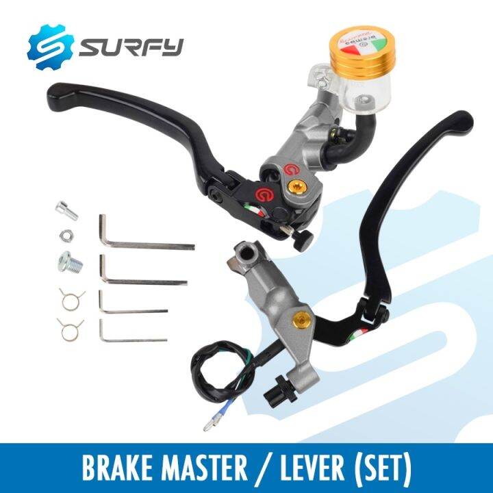 【COD】 Brembo Brake Master Clutch Lever P19 Set With Fluid Tank Cnc