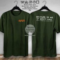 Kaos Nasa อเมริกันญี่ปุ่นเสื้อยืด Distro ผู้ชายและผู้หญิงผ้าฝ้ายหวี 30s คุณภาพสูง TW6886