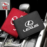 กระเป๋าใส่บัตรขับรถหนังนิ่มเหมาะสำหรับบัตรประจำตัวเก็บของ Lexus เคสหนังโลโก้บัตรธนบัตรบุคลิก