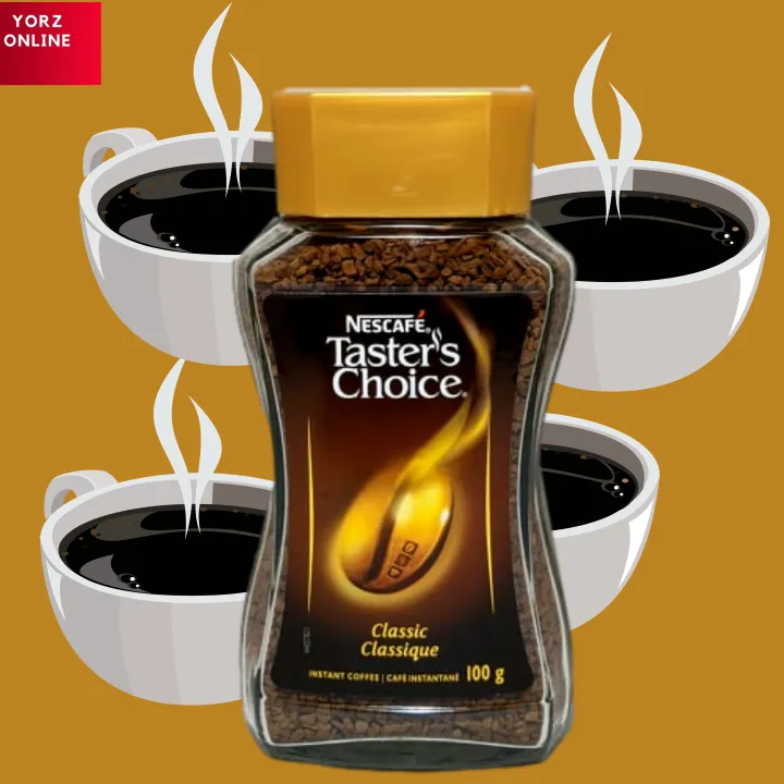 NESCAFE TASTER'S CHOICE CLASSIC & DECAFFEINATED INSTANT COFFEE 100g