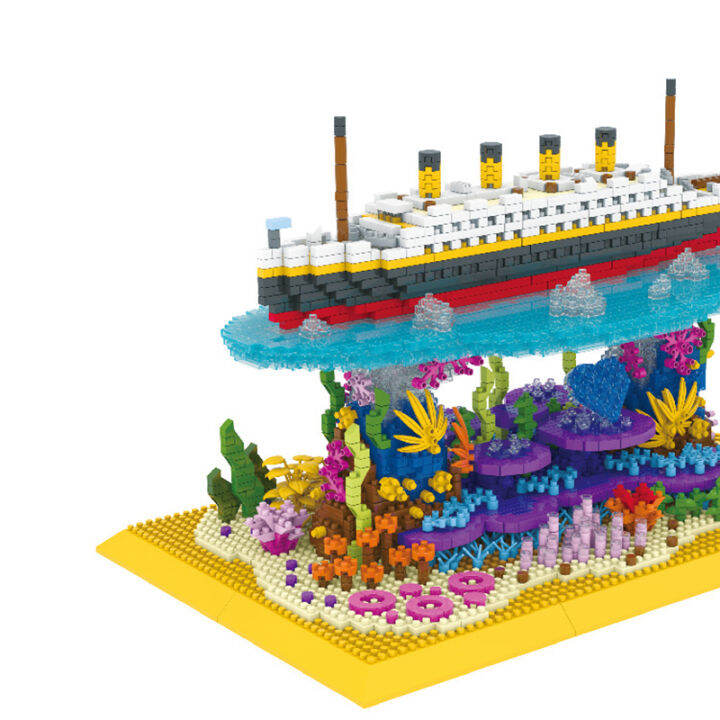 ใหม่3892pcs-rms-cruise-sank-titanic-ภายใต้-sea-3d-building-blocks-เรือชุดรุ่น-construcrion-ชุด-brinquedos-คริสต์มาสของขวัญ