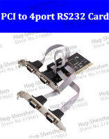 ขายใหม่4สี่ RS-232 RS232 DB9 9 Pin Serial Port To PCI I O Controller การ์ดอะแดปเตอร์ราคาต่ำสุดสำหรับเดสก์ท็อป