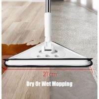 (ship within 24h)Rotating triangle retractable cleaning mop Retractable Glass Cleaner Ultrafine Fiber Easy Installation Storage Cleaning Dust Mop