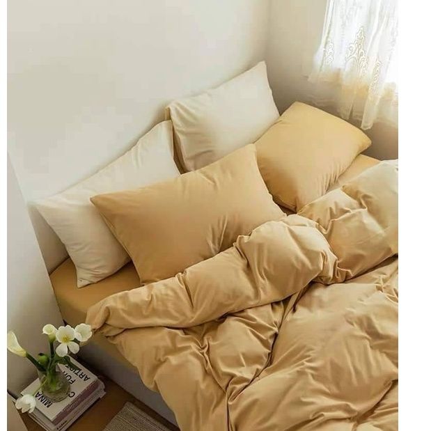 ผ้าปูที่นอนสีพื้น-เกรด-a-premium-ความหนาถึง-12-นิ้ว-ชุดผ้าปูที่นอนสีล้วน