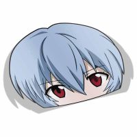 สำหรับ Rei Ayanami Peek สติกเกอร์รถลายการ์ตูนไวนิลอะนิเมะขนาดใหญ่สติกเกอร์ประดับลำตัวหน้าต่าง JDM 13ซม. X 9.1ซม.