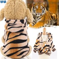 27Pets Pet Dog Costume Cat Clothes For Pets Dogs Cats Halloween Costume Cosplay Tiger Warm Two Leg Coat gatos mascotas Drop Shipping