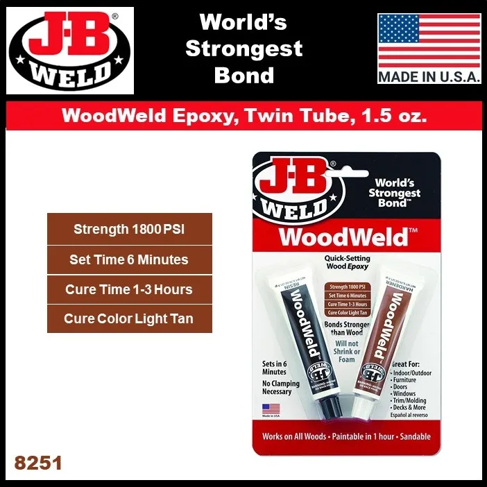 JB WELD / J-B Weld Woodweld Epoxy, Twin Tube, 1.5 Oz. - 8251 | Lazada PH