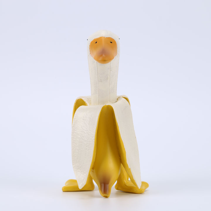 hot-รูปปั้นเป็ดกล้วยปอกเปลือกแปลกๆของแต่งสวนเป็ดกล้วย