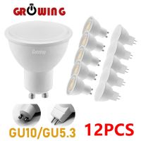 [Qingxin fabrics] 12ชิ้น AC220V สปอตไลท์ไฟ Led GU10 MR16 AC100หลอดไฟสปอต240V 3W 8W GU5.3หลอดไฟในร่มของตกแต่งบ้าน Bombillas