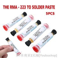 hk✕┅  5pcs Mayitr 10cc RMA-223 BGA SMD Syringe Solder Paste Flux Grease Soldering for Computer Chips Repair 95x35x23mm