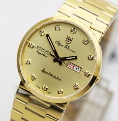 นาฬิกา Olym pianus sportmaster ควอทซ์ sapphire 890-09M-406E เรือนทอง