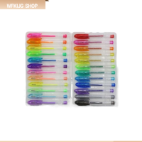 WFKIJG 24สี ปากกาเจลกากเพชรขนาดเล็ก 24แพ็ค พลาสติกทำจากพลาสติก Journaling ออฟฟิศสำหรับทำงาน