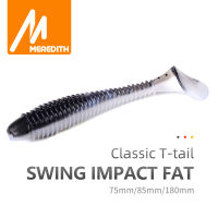 MEREDITH Swing Impact ไขมันเหยื่อตกปลา 75 มม.85 มม.180 มม.Paddle Tail Lures Wobbler ตกปลา Lure สำหรับเบสซิลิโคนเหยื่อ-Luqiande