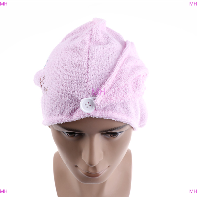 💖【Lowest price】MH หมวกผ้าไมโครไฟเบอร์ผ้าขนหนูผมแห้งหมวก Quick drying CAP Ladys bath TOOL