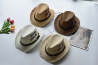 Mymeow 999 หมวกทรงปานามาคาดหนัง [รุ่นB036] ] หมวกกันแดด หมวกไปเที่ยวทะเล หมวกแฟชั่น ส่งจากไทย