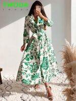 【hot】✱◇☢  TMODA 2023 Floral Print With Three Quarter Sleeve Female Outwear Vestidos