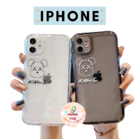 Momo case - เคสใสมีลายหมีขอบเหลี่ยม    TPU แบบนิ่ม สำหรับรุ่น6 7 se 8 7plus 8plus11 11pro 11promax 12 12pro 12promax X xr xsmax #226 ?