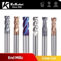 【DT】hot！ KaKarot Carbide End Mills 2 3 4 Flute Tungsten Machine Milling Cutter Tools Metal Face Router Bit HRC50 55 65 mill