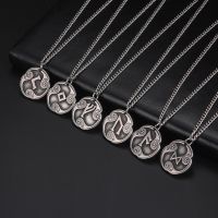 【Preflow ornament】 LIKGREAT 24 Runes CharmsNecklace Set For Men Women Letter Dolljewelry Fashion