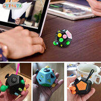 CYF 12-Side Magical Fidget Cubes Adult Stress Relief Focus Kids Toy Reduce Tension For Work Office School New