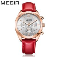 ∋☌ MEGIR Reloj Mujer Fashion Women Watches Luxury Leather Ladies Quartz Wrist Watch Woman Casual Business Watch Female Dress Clock