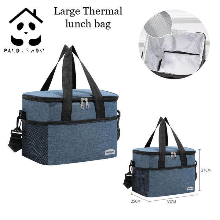 Brivilas Large Capacity Aluminum Cooler Thermal Lunch Bag(BIG SIZE ...