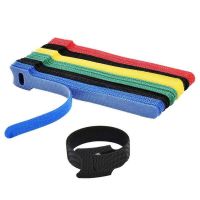 【CW】 50pcs T-type Cable Tie Wire Reusable Cord Organizer 15x1.2cm Colorful Computer Data Straps