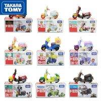 TAKARA TOMY รถของเล่นมอเตอร์ไซค์มิกกี้รถของเล่นโมเดลสำหรับเด็กผู้ชายโมเดลรถโลหะผสมขนาดเล็กของตกแต่งการ์ตูนของขวัญรถของเล่นสำหรับเด็ก