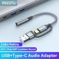 USB/Type C External Sound Card Adapter Audio Card USBC to 3.5mm Female Earphone Amplifier Microphone for PC PS5 iPad Pro Samsung