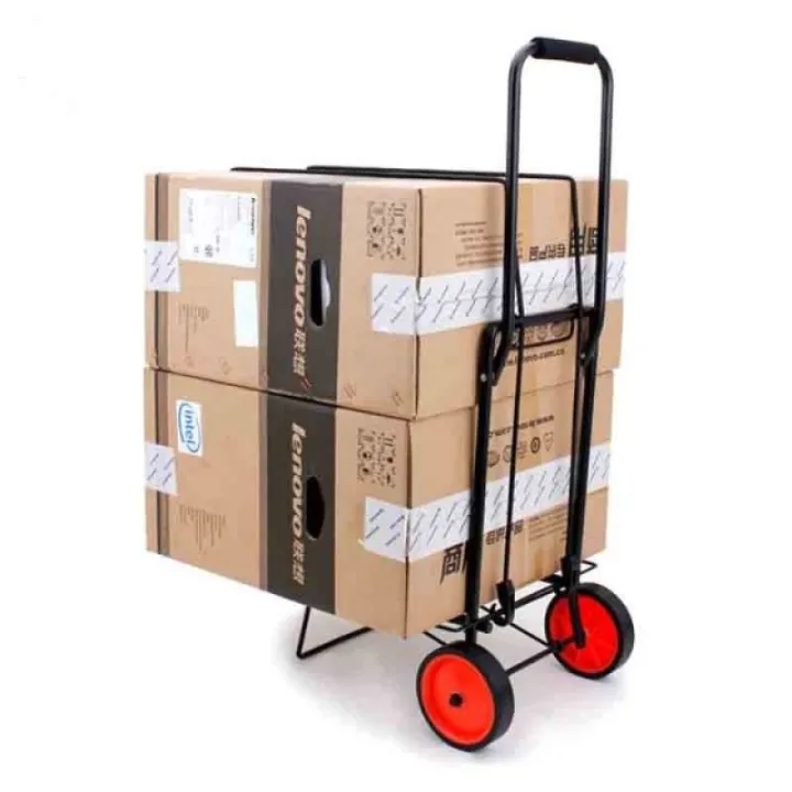 Foldable Trolley Rubber Wheels Heavy Duty Compact Luggage Cart Portable