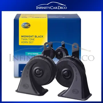 HELLA 12V Midnight Black Twin Tone Fanfare Horn - 3FH 011 225 111