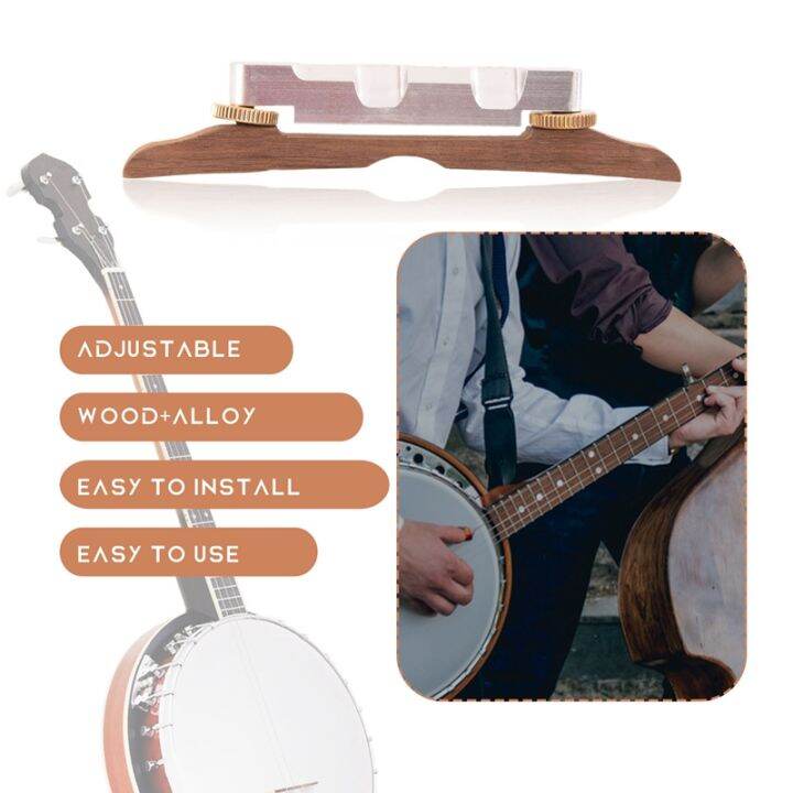 Adjustable Rosewood Banjo Bridge Mandolin Bridge Saddle for 4/5/6