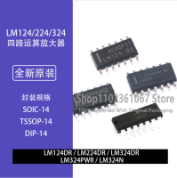 10ชิ้น LM124 LM324 LM224DR LM224 LM324DR DIP14 TSSOP14 LM324N เครื่องขยายเสียงในการดำเนินงาน