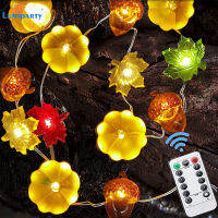 LumiParty 10ft 30led ไฟสตริง3d ฟักทองใบเมเปิ้ลโอ๊กที่มีการควบคุมระยะไกลสำหรับวันฮาโลวีนขอบคุณพระเจ้าตกแต่ง