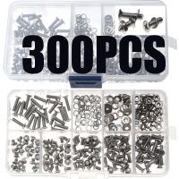 300PCS Stainless Steel Phillips Flat Head Screws Set Cross Machine Screw Assortment Plastics Box For Electronic Reccessed Screws