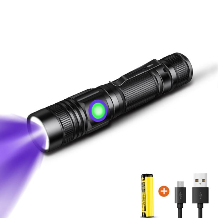 zk30-365-395nm-rechargeable-aluminum-alloy-led-uv-ultraviolet-inspection-torch-lamps-fluorescent-detector-lighting-flashlight-rechargeable-flashlights