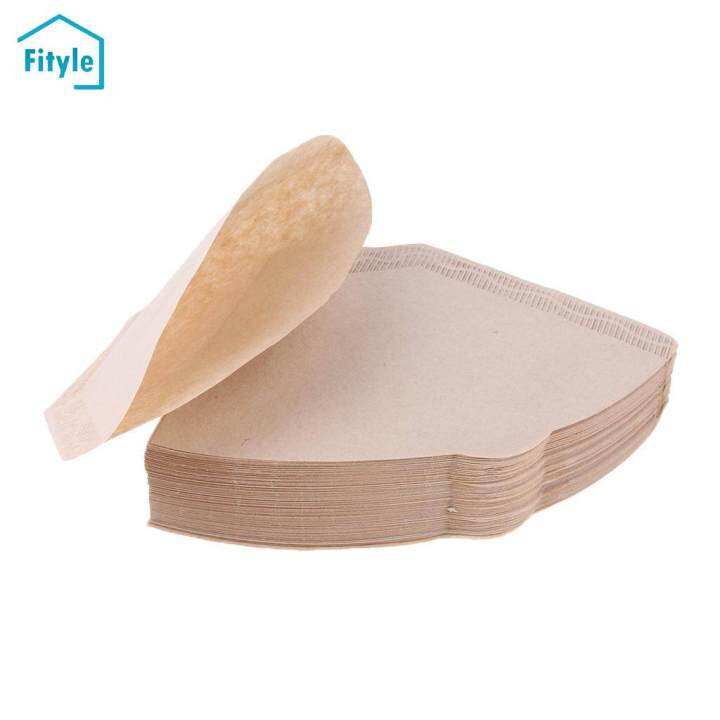 Fityle 100 Pieces Coffee Filter Paper No. 4 for 24 Cups Coffee Makers